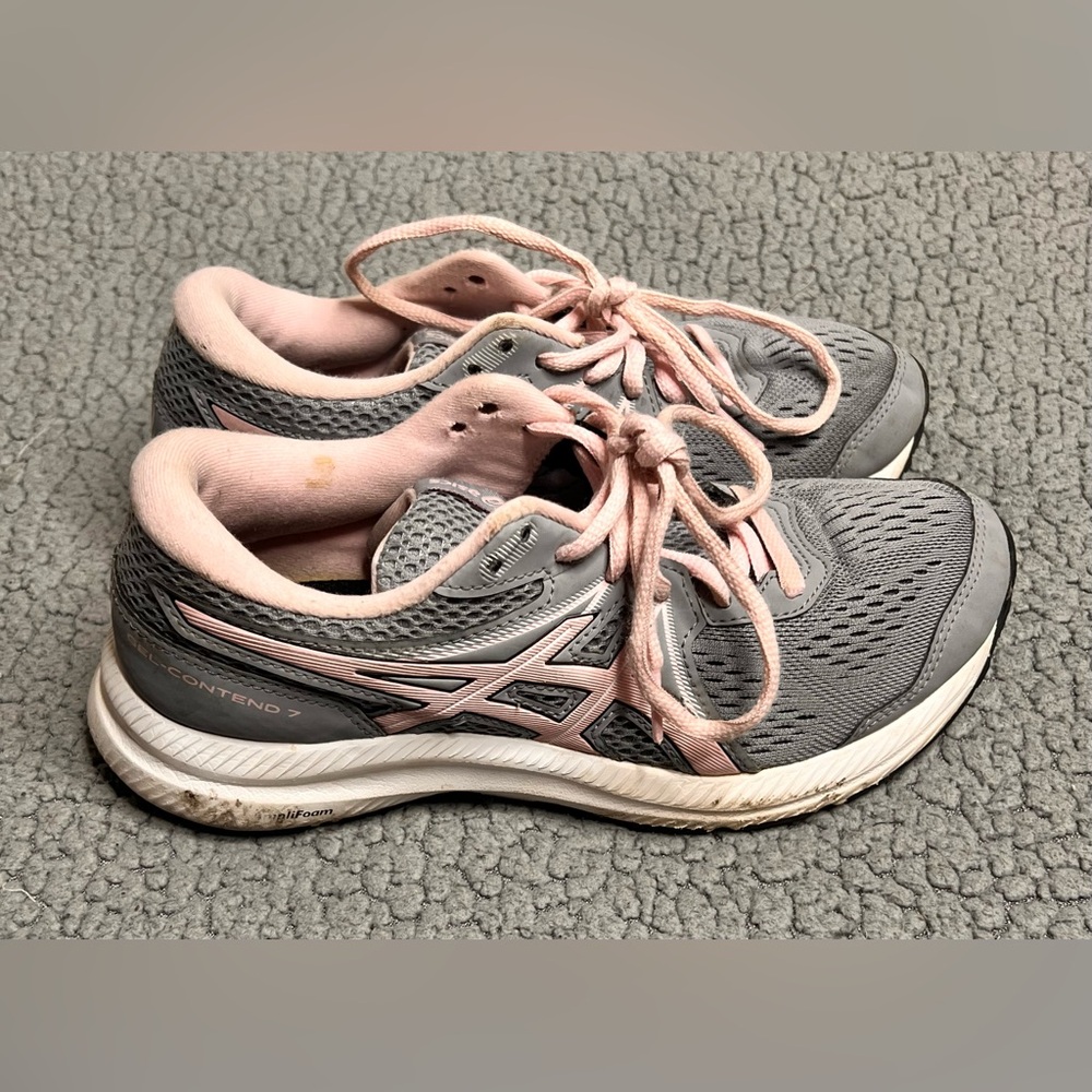 Asics Gel-Contend Women Size 6.5 Shoes Pink And Gray 1012A911